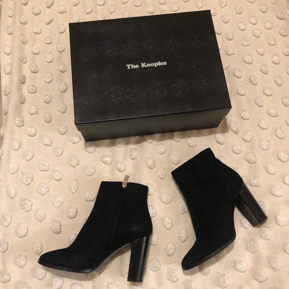 The Kooples Black suede booties - Picture 1 of 3